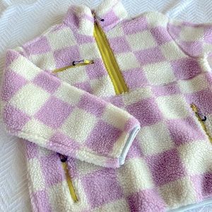 Levi’s Monty checkered sherpa pullover, size XS